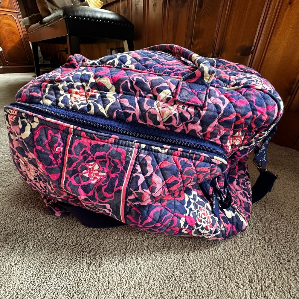 Vera Bradley Pink and Blue Tote Bag with Vibrant Design